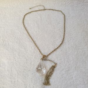 H&M long faux crystal necklace